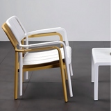 Modern Outdoor Lounge Armchair – All-Weather Stackable Patio Chair