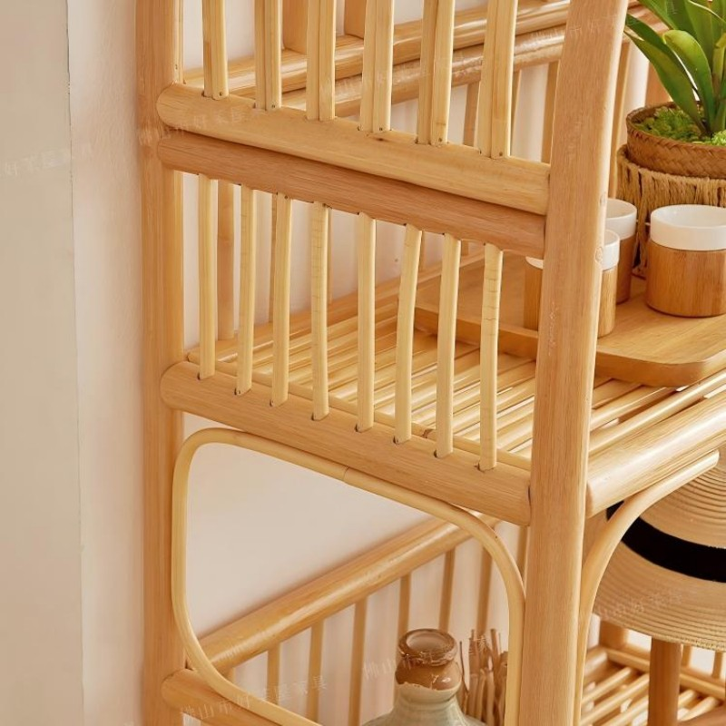 Natural Rattan Arch Bookshelf