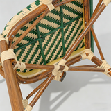 French Rattan Outdoor Chair | Weatherproof Wicker Cafe & Patio Bistro Chair