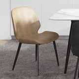 Modern Leather Dining Chair with Ergonomic Design - Perfect for Any Space