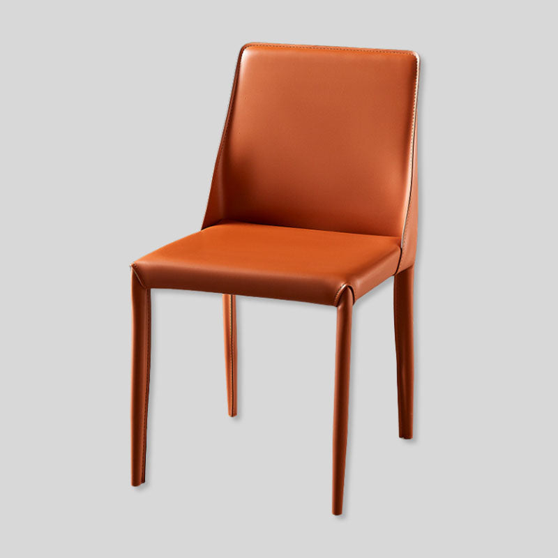 Sleek Modern Leather Dining Chair - Elegant and Durable