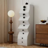 Modern Geometric Wooden Drawer Cabinet