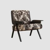 Vintage Designer Single Sofa Chair with Ash Wood Frame | Upholstered Armchair