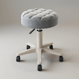 360° Swivel PU Leather Rolling Stool Adjustable Height Beauty Salon Office Chair