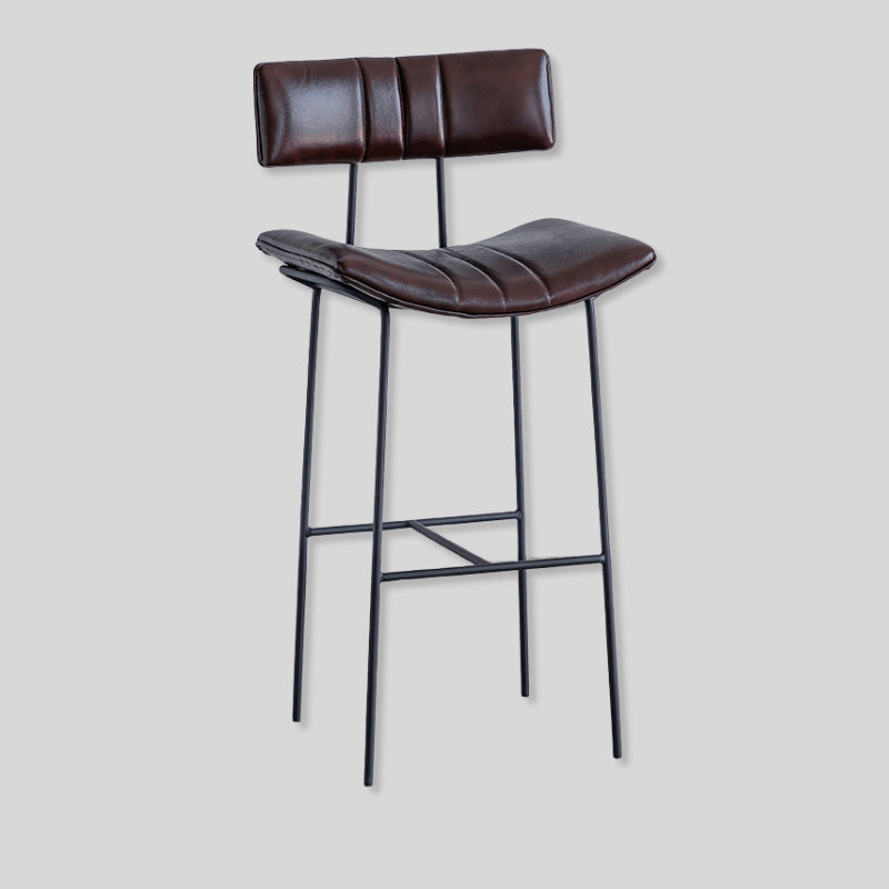 Modern Wrought Iron Bar Chairs For Bar Furniture Kitchen Bar Stools Backrest Creative Light Luxury Upscale Restaurant High Chair