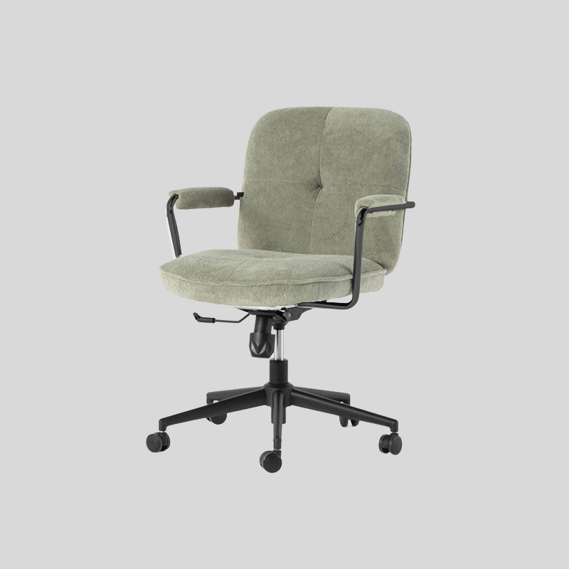 Modern Office Chair with Adjustable Height and Soft Fabric Upholstery