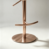 Italian Minimalist Upholstered Bar Stool, Adjustable Swivel Stainless Steel Island Chair