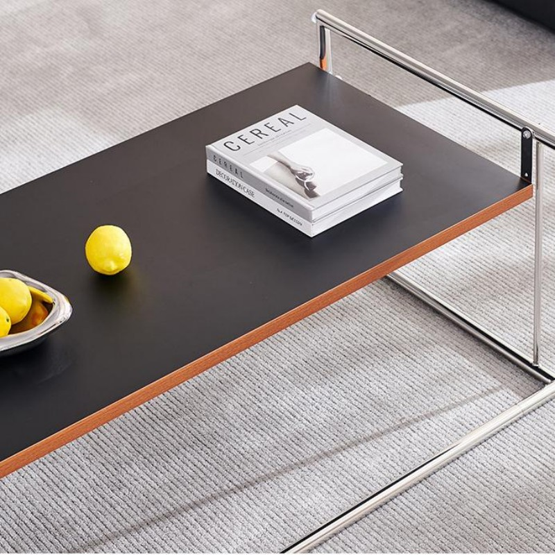 Multifunction Modern Minimalist Stainless Steel Frame Coffee & Work Table