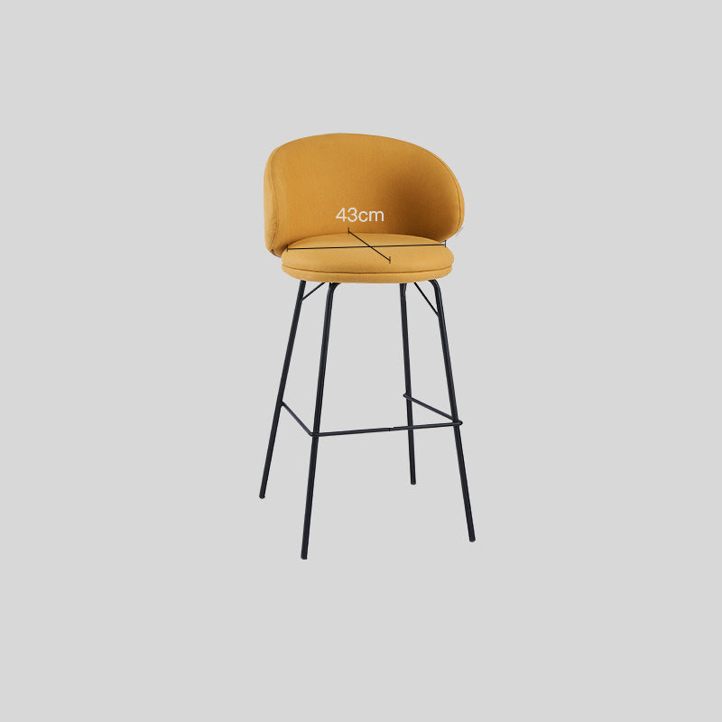 Fashionable Bar Chair Nordic Iron High Stool Bar Front Desk High Chair with Backrest Counter Height Barstool