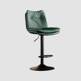 Nordic Swivel Bar Stool - Adjustable Height Leather Counter Stool