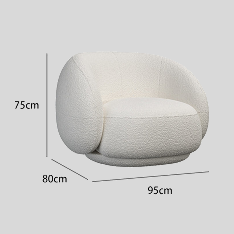 Modern Bouclé Lounge Chair