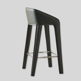 Italian minimalist saddle leather bar chair, hotel,high stool, industrial style bar, light luxury home chair