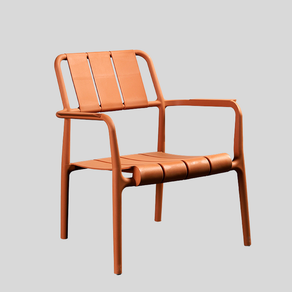 Modern Outdoor Lounge Armchair – All-Weather Stackable Patio Chair