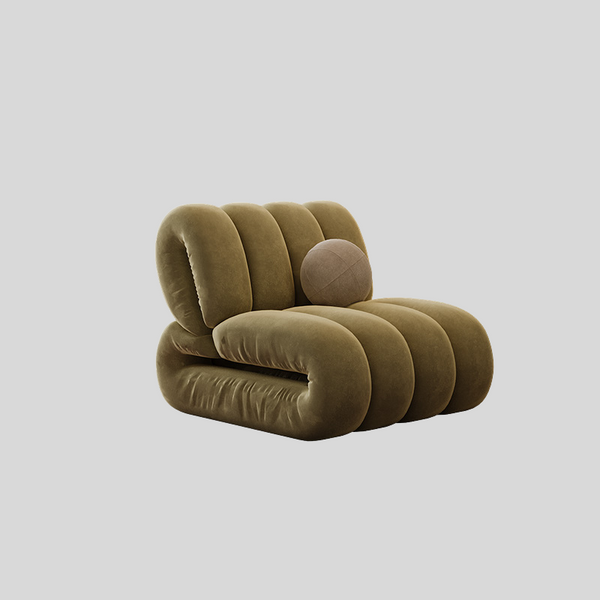 Nordic Bubble Cloud Leisure Chair – Velvet Accent Armchair