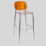 Vibrant Acrylic Bar Stool with Chrome Frame for Modern Interiors