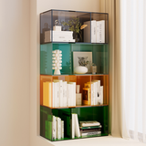 Modern Transparent Acrylic Storage Cube – Colorful Modular Display Shelf