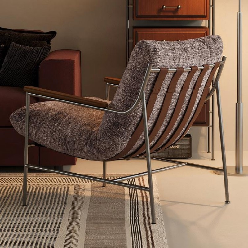 Modern Chenille Lounge Chair