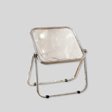 Foldable Acrylic Dining Chair with Premium Hinges and Metal Legs