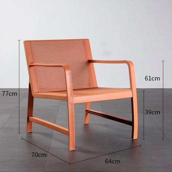 Perforated Outdoor Lounge Chair – Modern All-Weather Patio Armchair