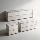 USM Modular Stainless Steel Sideboard | Mid-Century Storage Cabinet | STOOLTOPIA