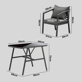 Modern Outdoor Bistro Set - Elegant Style and Durability