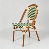 French Rattan Outdoor Chair | Weatherproof Wicker Cafe & Patio Bistro Chair