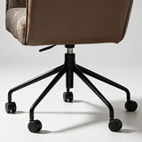 Adjustable Cotton-Linen & Microfiber Leather Study Chair