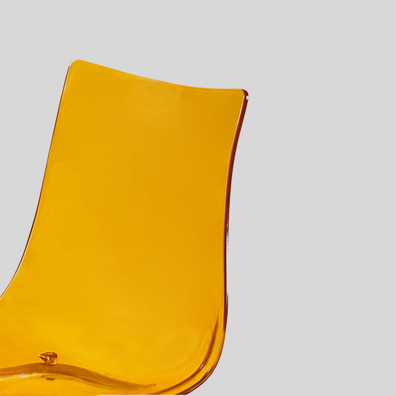 Sleek Acrylic Dining Chair - Modern Design with Chrome Base for Versatile Use