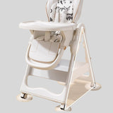 Versatile High Chair with Animal Print Cushion and Multiple Safety Features