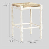 Dorchester Square Counter Stool with Rush Seat