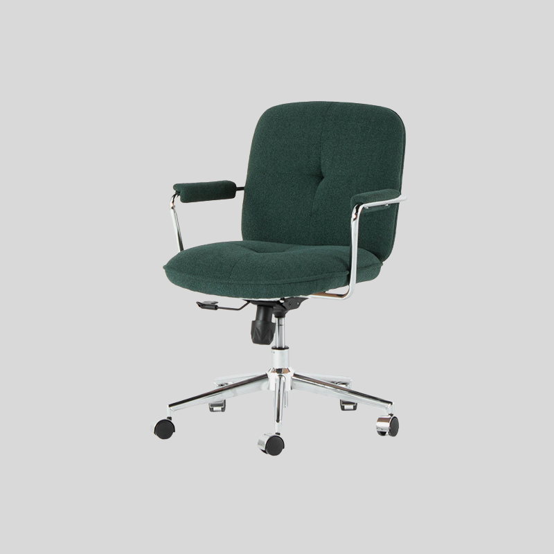 Modern Office Chair with Adjustable Height and Soft Fabric Upholstery