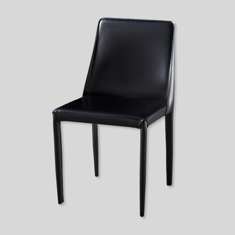 Sleek Modern Leather Dining Chair - Elegant and Durable