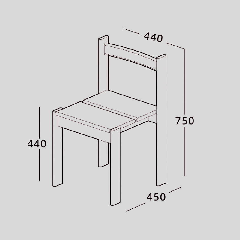 Solid Wood Minimalist Dining Chair