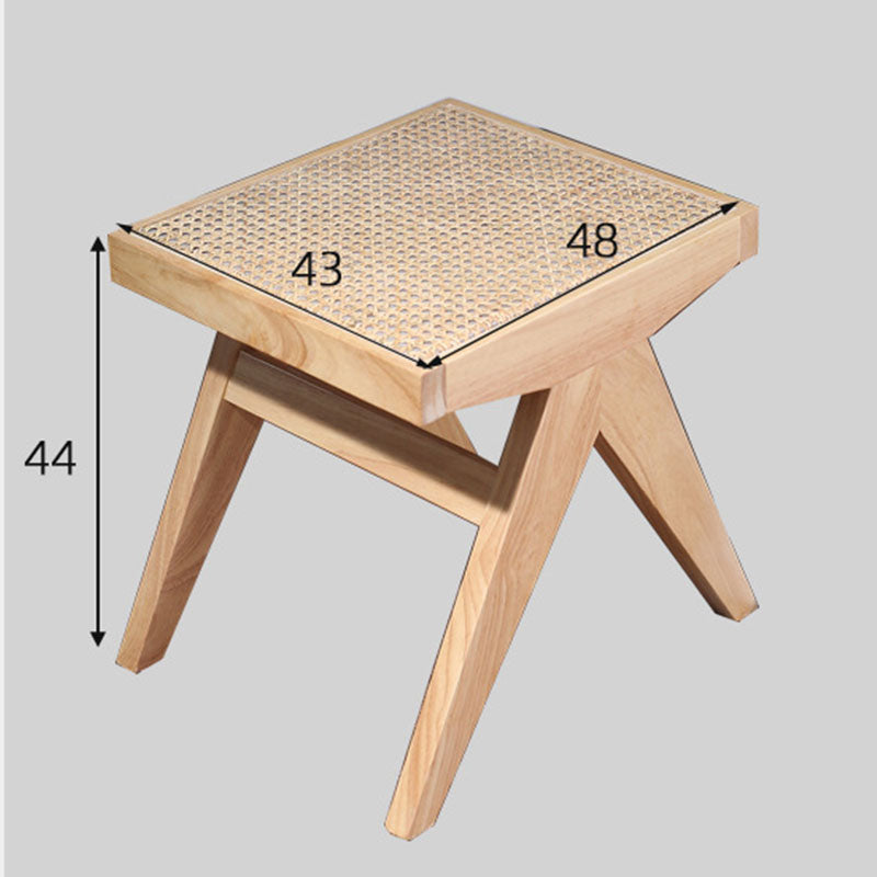 Modern Rattan and Wood Bench with Sleek Design