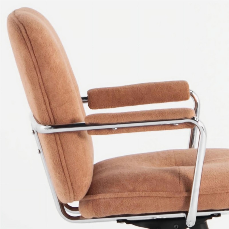 Modern Office Chair with Adjustable Height and Soft Fabric Upholstery