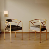 Modern Luxe Gold-Framed Dining Chair