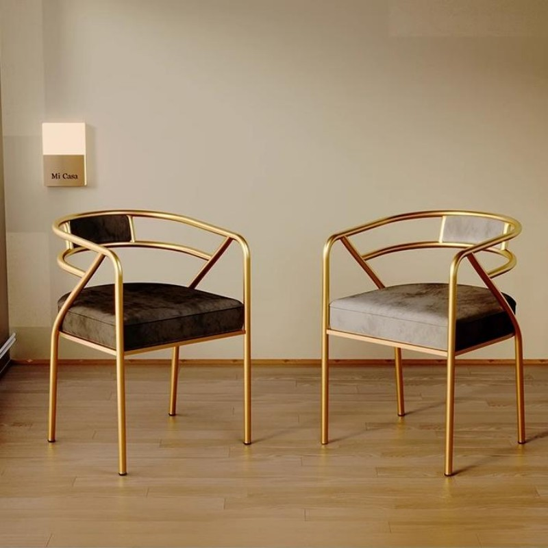 Modern Luxe Gold-Framed Dining Chair