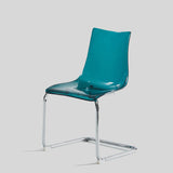 Sleek Acrylic Dining Chair - Modern Design with Chrome Base for Versatile Use