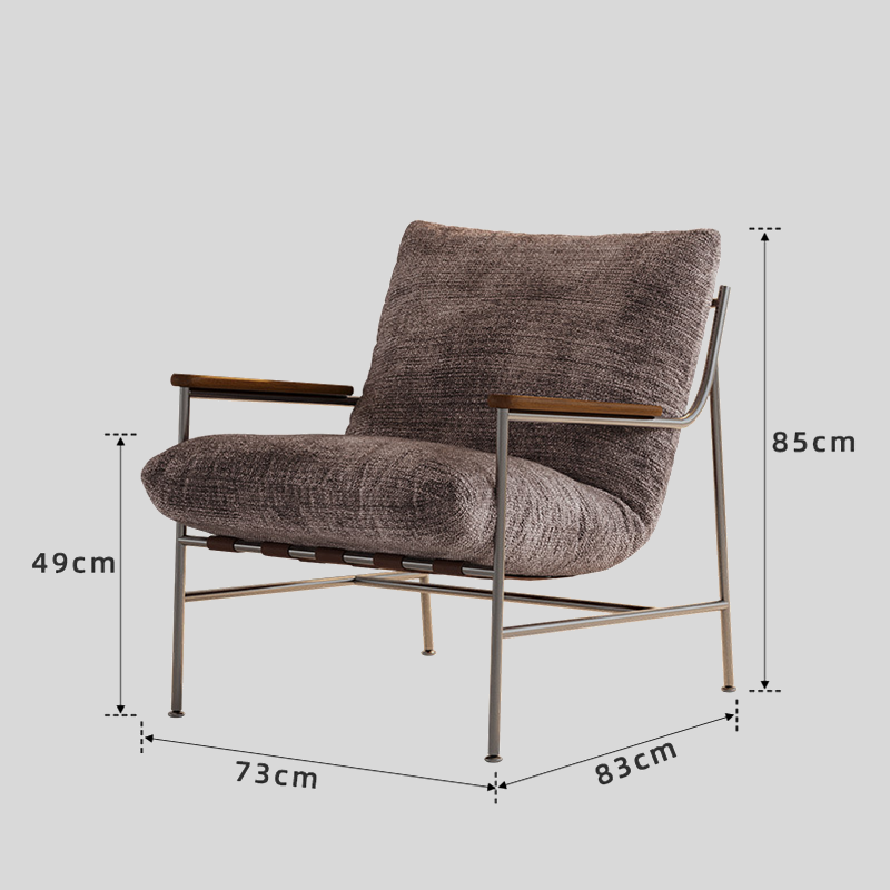 Modern Chenille Lounge Chair