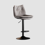 Nordic Swivel Bar Stool - Adjustable Height Leather Counter Stool