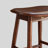 Luxury Modern Solid Wood Bar Stool with or Without Back, Nordic Style Pub Barstool for Kitchen Island Salon Bar Chairs High Barstool