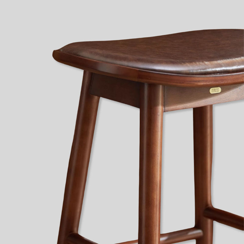 Luxury Modern Solid Wood Bar Stool with or Without Back, Nordic Style Pub Barstool for Kitchen Island Salon Bar Chairs High Barstool