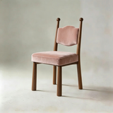 Mid-Century Modern Dining Chair | Solid Ash Wood & Upholstered Accent Chair