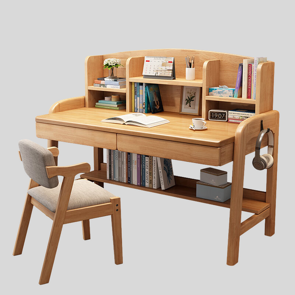 Solid Wood Study Desk & Chair – Minimalist & Functional Design