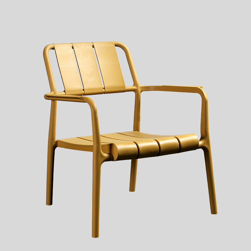 Modern Outdoor Lounge Armchair – All-Weather Stackable Patio Chair