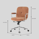 Modern Office Chair with Adjustable Height and Soft Fabric Upholstery
