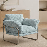 Retro Lounge Armchair – Chrome Frame & 17 Upholstery Options