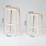 Contemporary PP Bar Stool with Textured Seat – Modern Minimalist Design