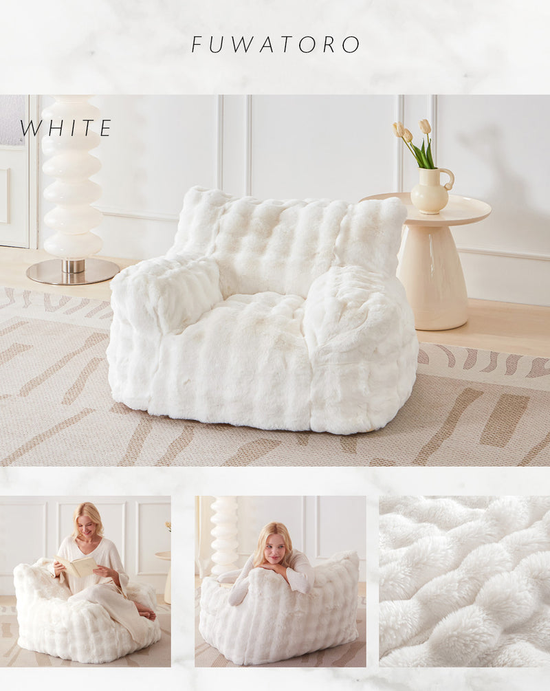 Fuwatoro Ultra-Plush Bean Bag Sofa Chair – Cloud-Soft, Modular Lounge for Living Room or Bedroom