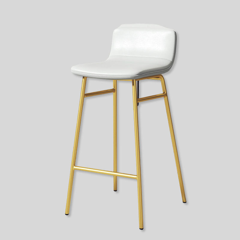 Modern Leather Bar Stool with Gold Metal Legs for Luxurious Interiors